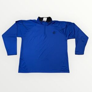 Men's Protege Performance Stretch Golf Quarter Zip Size XL Blue Black